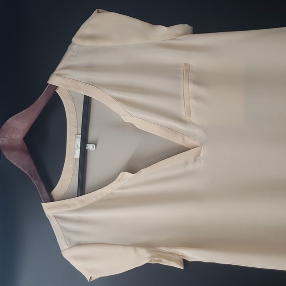 ❌SOLD❌Joie Silk V-Neck Lightest Pink Sand Blouse - Picture 3 of 12
